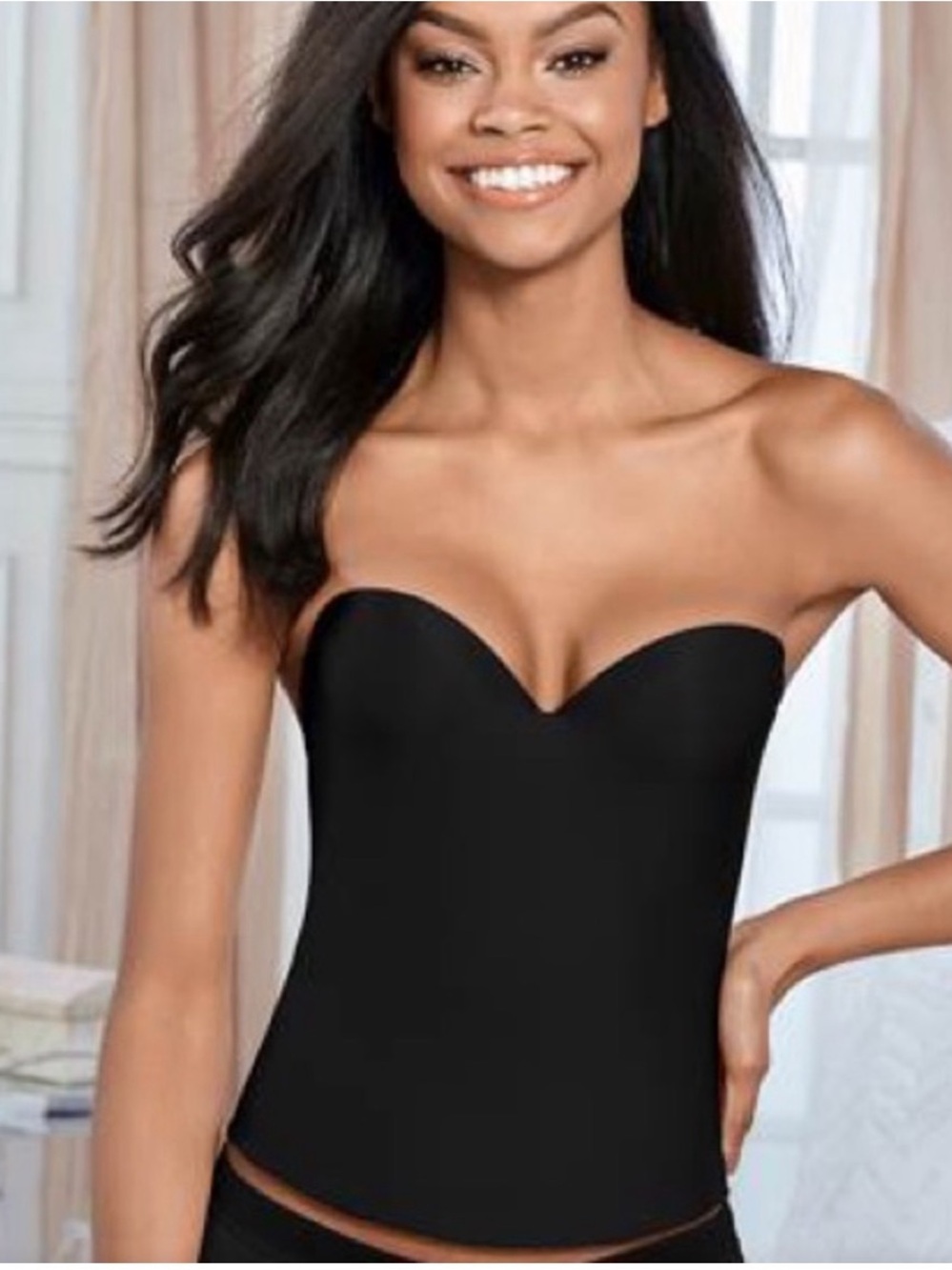 Victoria's Secret Black Strapless Shaping Bustier